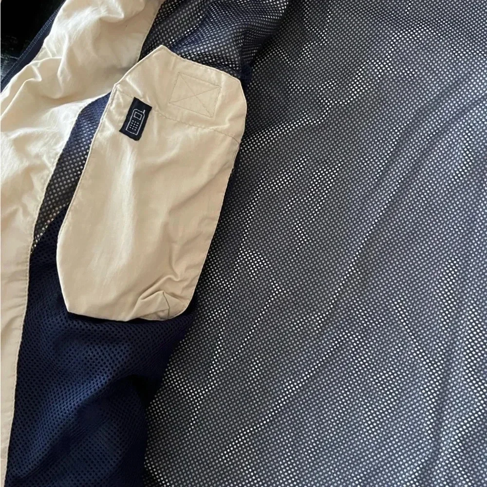 Walt Disney World Hooded Windbreaker Jacket Mens S Tan Full Zip